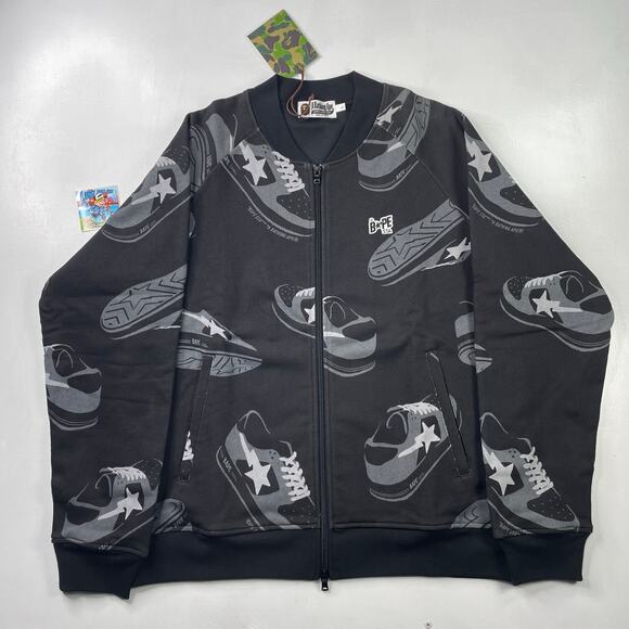 BAPE Sta Pattern Bomber Jacket Size L - Picture 1 of 11